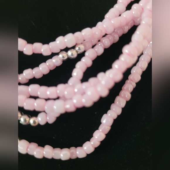 Lavender 7 Strand Bead Necklace - Picture 2 of 2